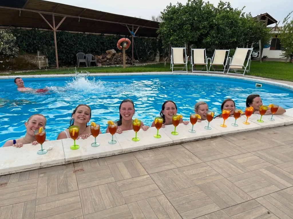 Hen party in our swimming pool
