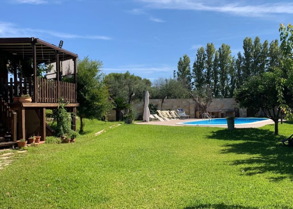 The garden with pool of our house