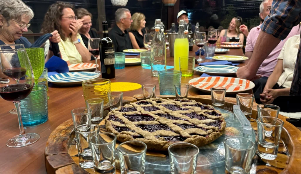 Our handmade tart with homemade limoncello